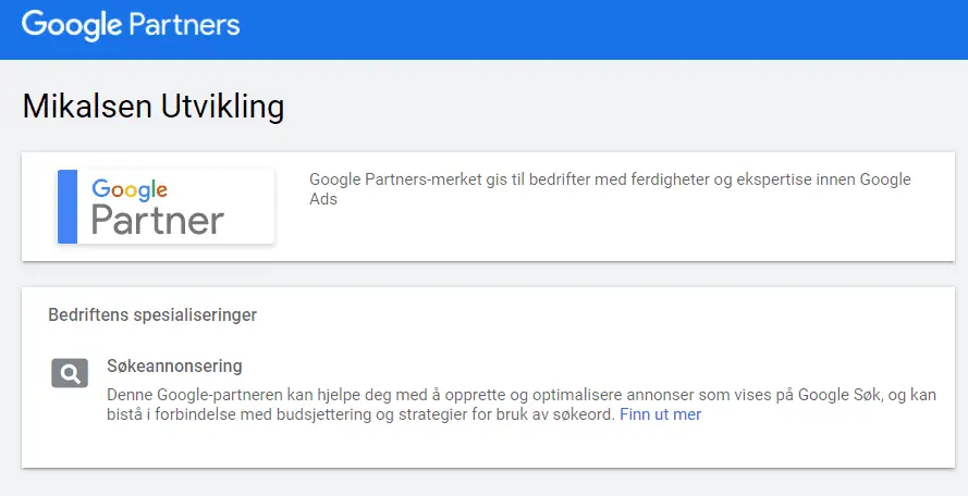 Derfor ville vi ikke lengre være Google Partner (oppdatert) 1