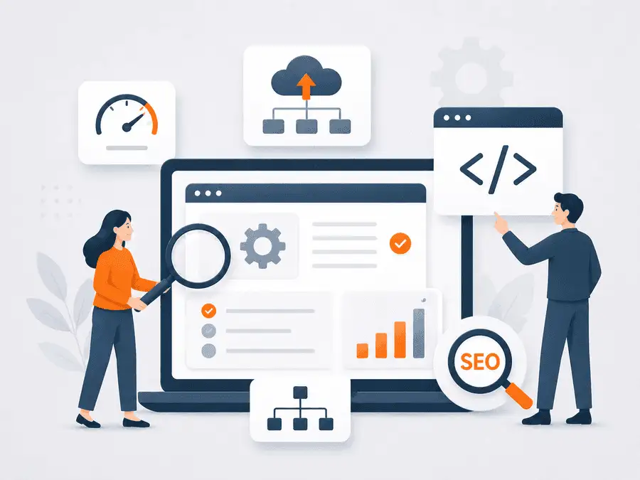Teknisk SEO illustrasjon